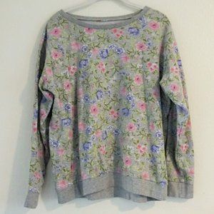 Floral Gray Sweatshirt